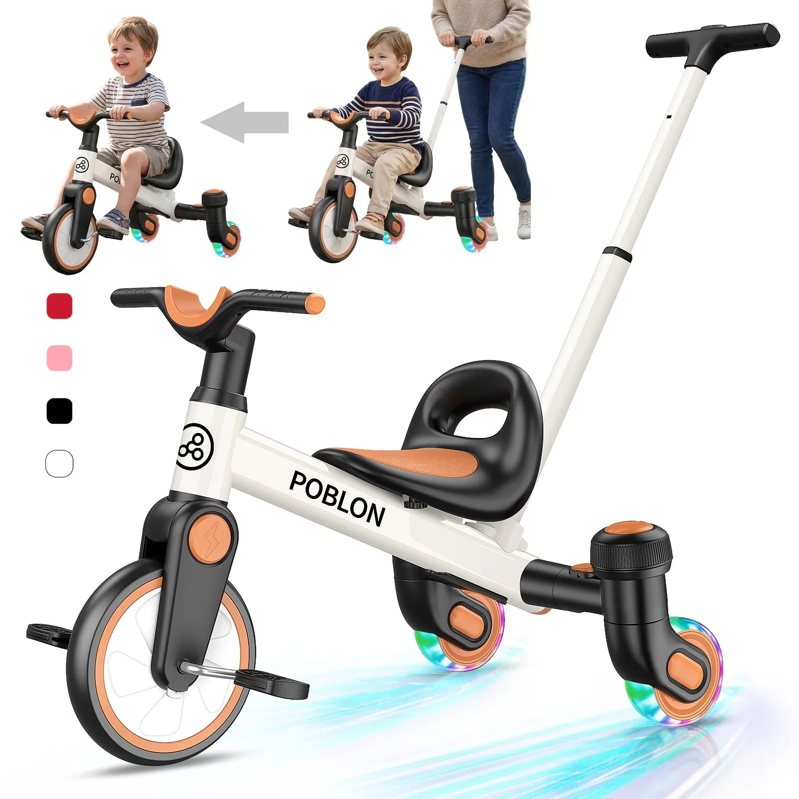 Triciclo Evolutivo 3 en 1 para Niños – Asiento Ajustável"