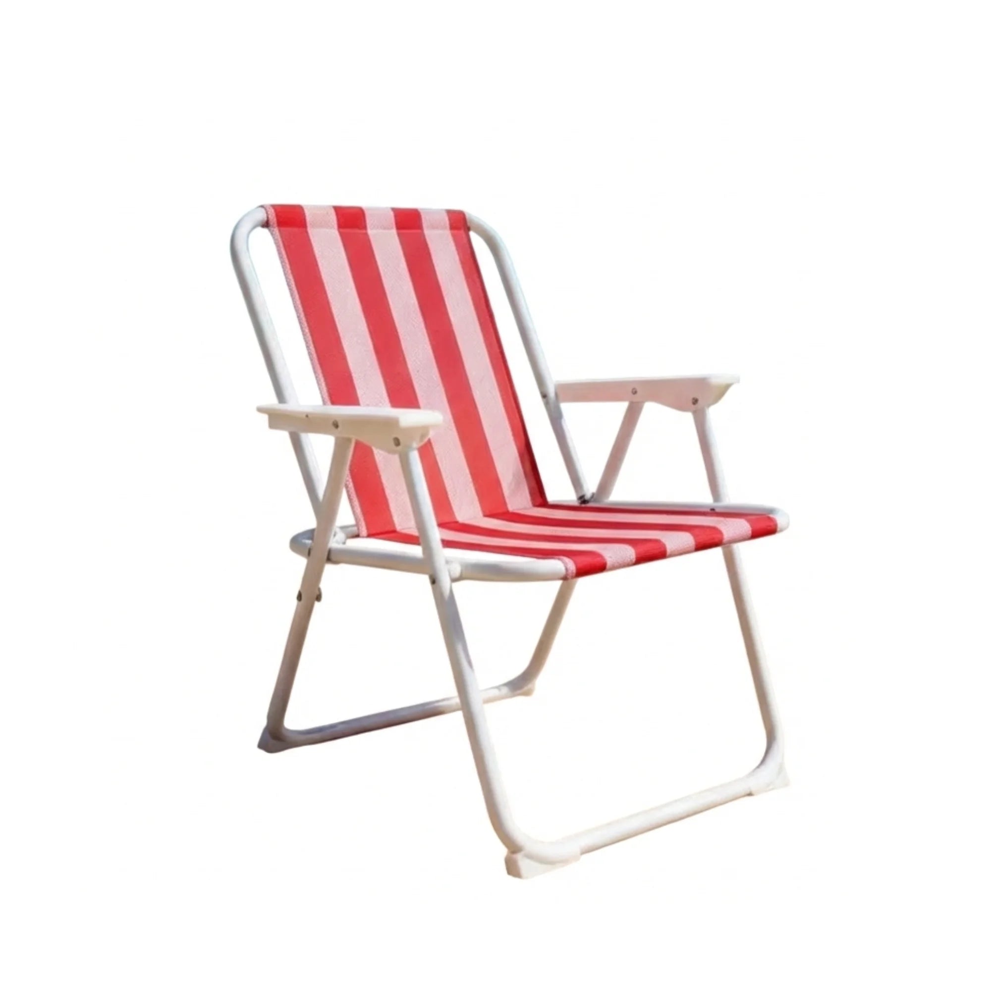 Folding Chair with Stripes for Beach and Camping – Lightweight and Portable, Striped Beach Design, Ideal for Pool, Garden, Patio