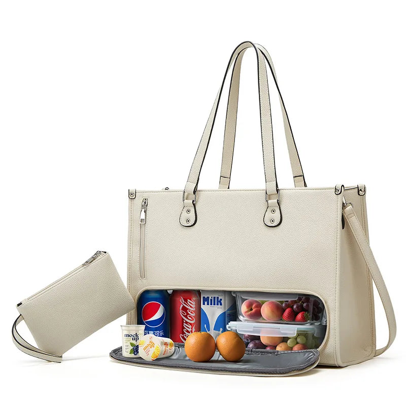 Bolso Tote Multifuncional para Mujer – Gran Capacidad y Compartimento para Portátil