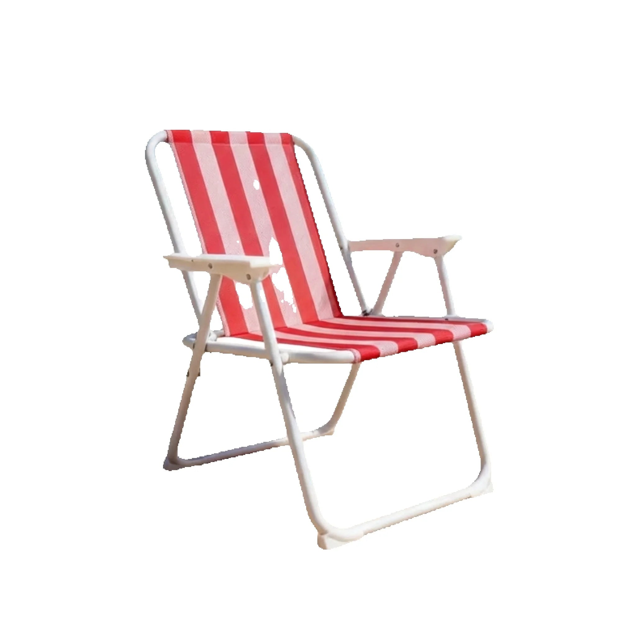 Folding Chair with Stripes for Beach and Camping – Lightweight and Portable, Striped Beach Design, Ideal for Pool, Garden, Patio