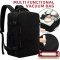 Vacuum Compression Travel Backpack with Pump - Durable Vacuum-Sealed Carry-On, Adjustable Shoulder Strap & Zipper Closure, Suita