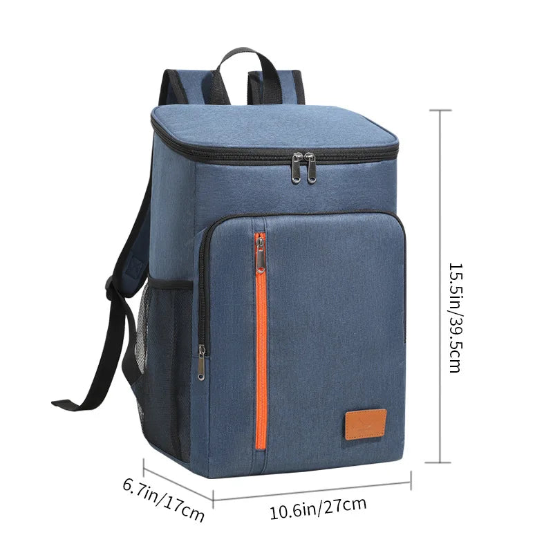 18L Portable Thermal Lunch Bag Food Box Durable Waterproof Cooler Ice Insulated Case Camping Dinner Storage Oxford Backpack