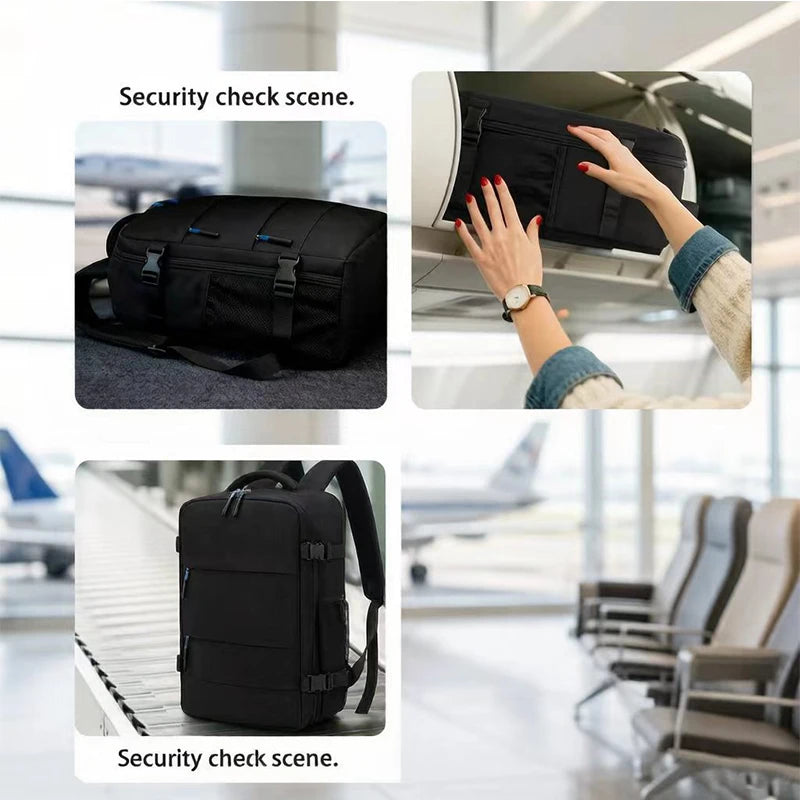 Vacuum Compression Travel Backpack with Pump - Durable Vacuum-Sealed Carry-On, Adjustable Shoulder Strap & Zipper Closure, Suita