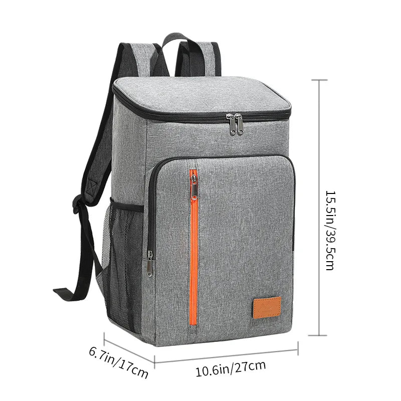 18L Portable Thermal Lunch Bag Food Box Durable Waterproof Cooler Ice Insulated Case Camping Dinner Storage Oxford Backpack