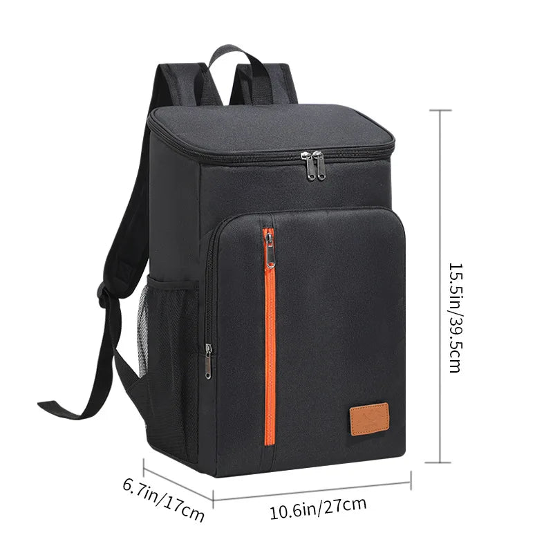 18L Portable Thermal Lunch Bag Food Box Durable Waterproof Cooler Ice Insulated Case Camping Dinner Storage Oxford Backpack