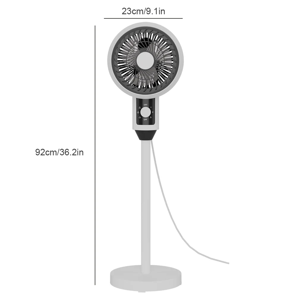 Air Circulation Fan Adjustment Stand Fan 220V Household Air Circulation Fan Electric Fan Rechargeable Oscillating Fan Height 92cm