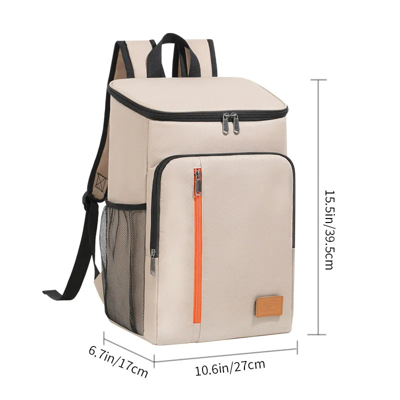 18L Portable Thermal Lunch Bag Food Box Durable Waterproof Cooler Ice Insulated Case Camping Dinner Storage Oxford Backpack