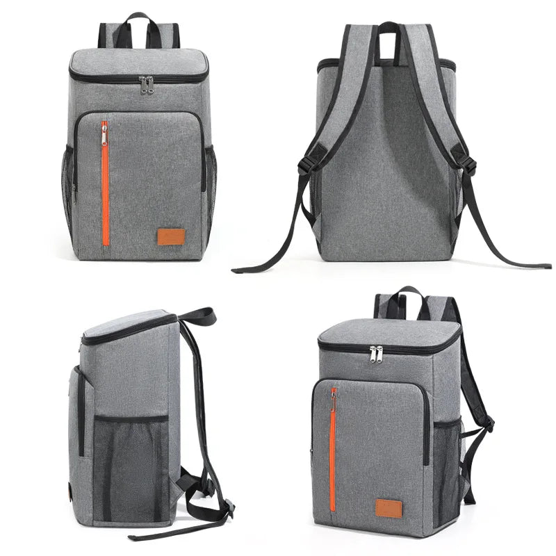 18L Portable Thermal Lunch Bag Food Box Durable Waterproof Cooler Ice Insulated Case Camping Dinner Storage Oxford Backpack